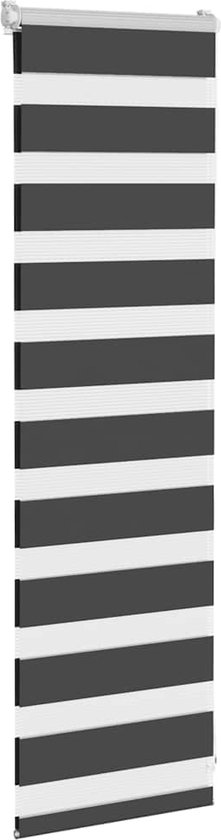 vidaXL - Zebra - store enrouleur - 55x100 - cm - largeur du tissu - 50,9 - cm - noir