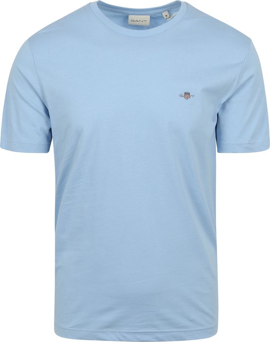 Gant - T-shirt Shield Logo Bleu Clair - Homme - Taille 5XL - Coupe régulière