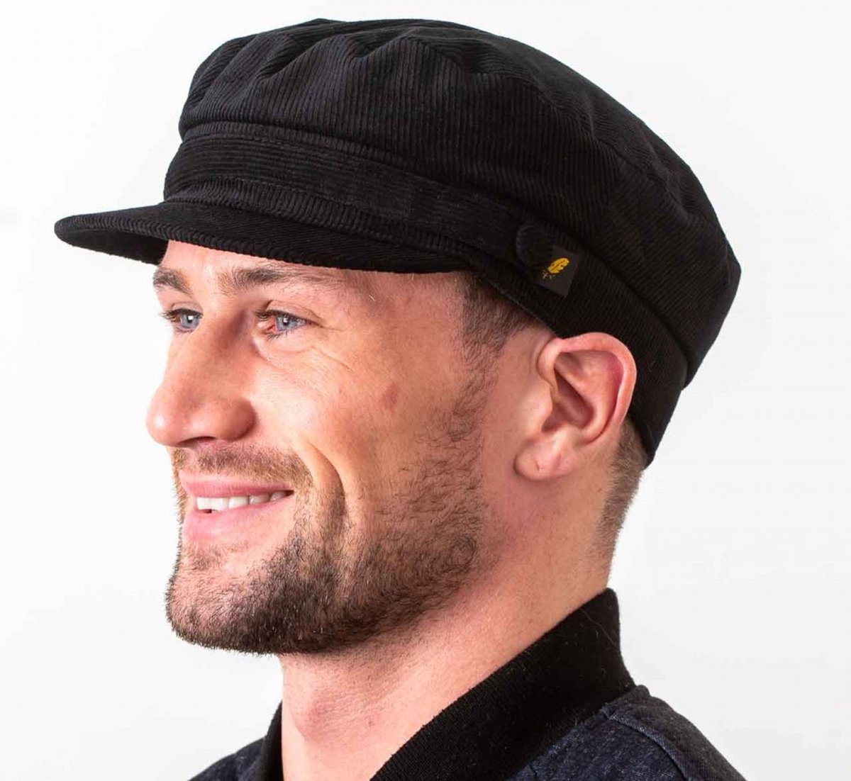 Hatman of Ireland Fisherman / Skipper Cap Corduroy Zwart maat 2XL, 61/62cm