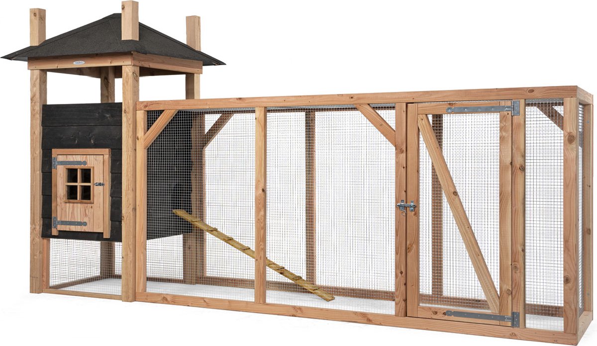 Wood Selections Kippenhok Hooiberg Tom XL - Kippenren - Nachthok Kippen voor buiten - kippenhok met buitenverblijf - Dierenverblijf