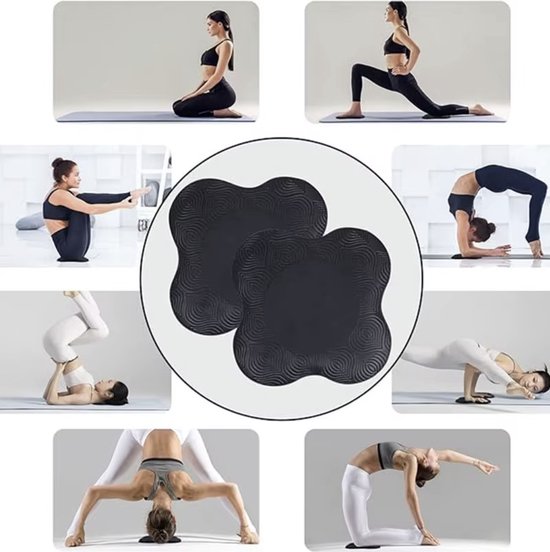 Set van 2 Comfortabele Yoga Kniebeschermers - Yoga Pads - Fitness Accessoire - Antislip - Pilates Yoga Sportaccessoires - Kniebescherming voor Pilates en Yoga - Multifunctionele Kniebeschermers - Kniekussens voor Sportsessies - Roze van GLOLLOP — afbeelding 3