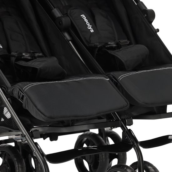 Mooiys Miles Duo Buggy - Tweeling Kinderwagen - Lichtgewicht - Zwart van Mooiys — afbeelding 5