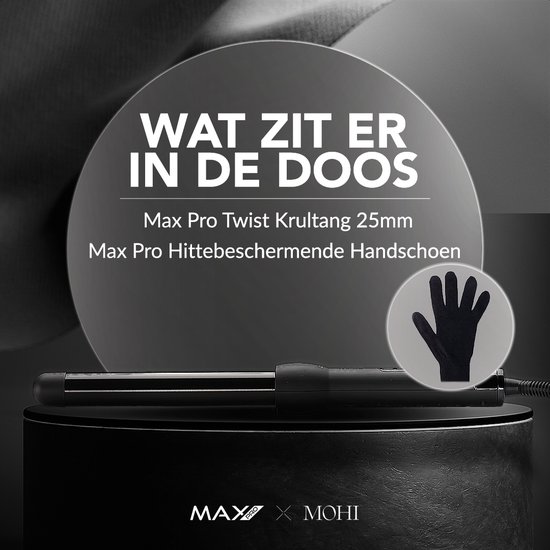 Max Pro Twist Krultang 25mm en Max Pro Hittebeschermende Handschoen.