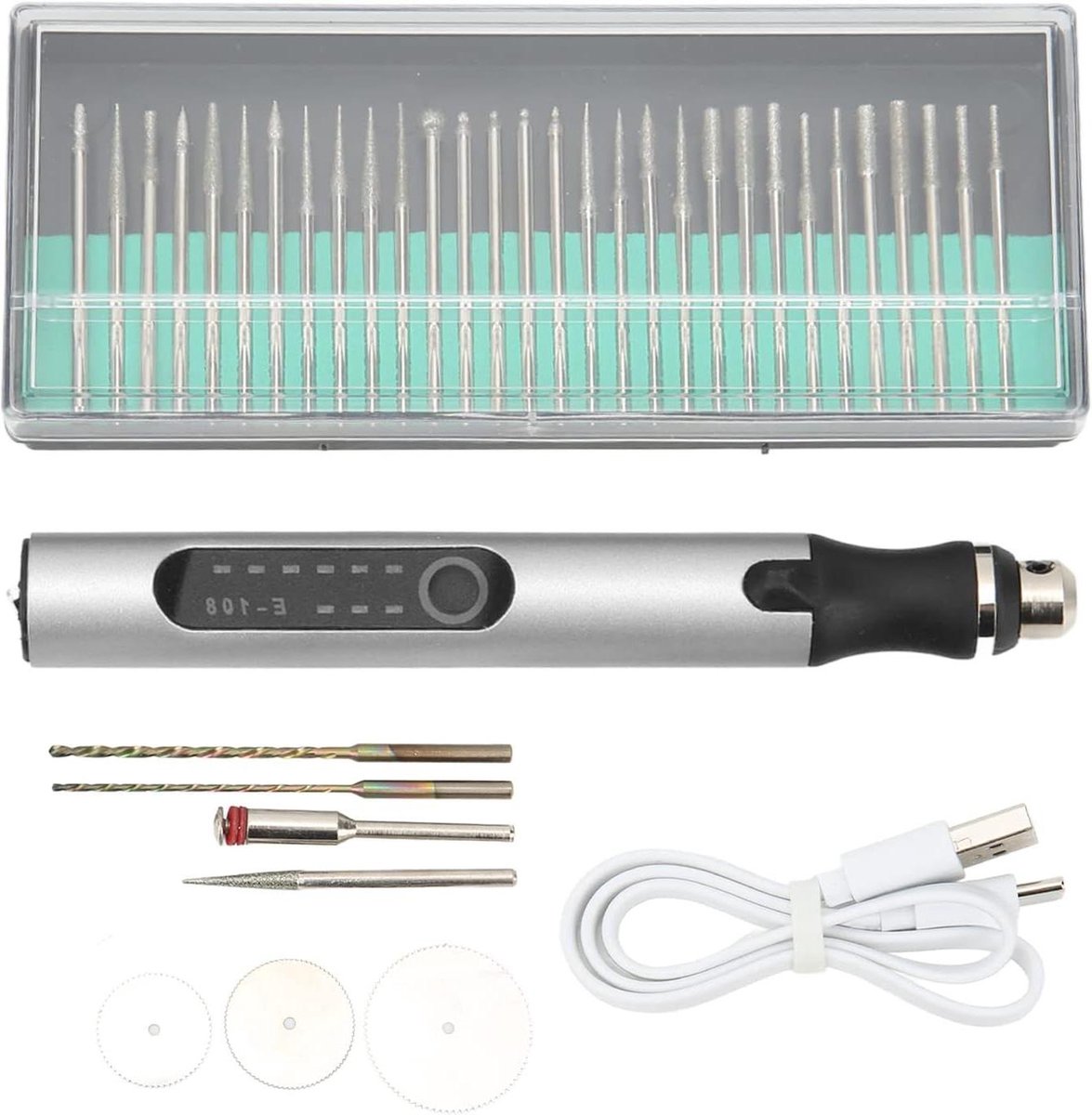 Handgraveerpen USB Opladen Mini Graveermachines - 3 Snelheden - Sieraden Glas Steen Boren Snijden Slijpen Craft .