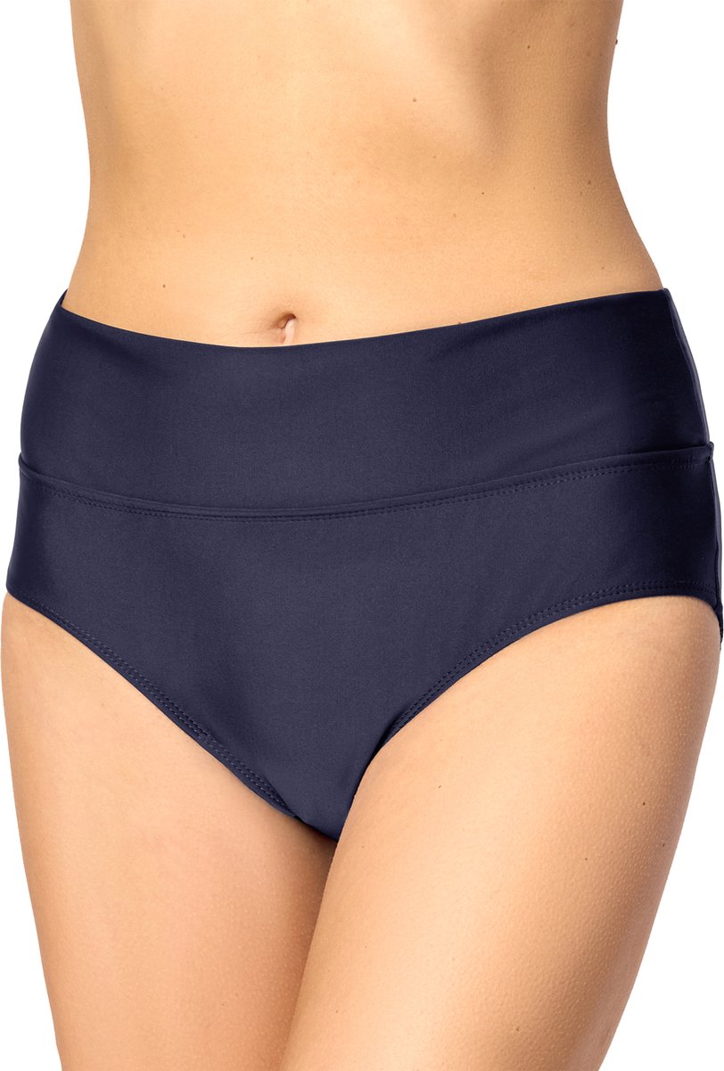 Merry Style Dames Zwembroek - Bikinibroekje - Elastische tailleband - Polyamide & Elastaan – Donkerblauw (6007) – 48 - MS-VR-Brief-5