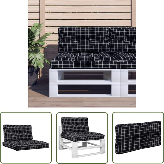 Unique Living Palletkussenset Ribcord Gras Groen - Set Van 2 Zitkussen Met