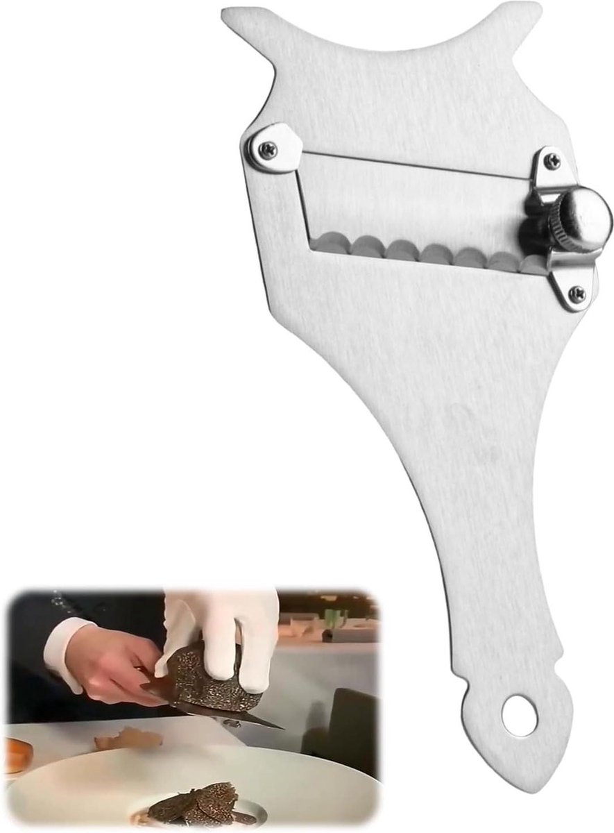 Professionele truffelsnijder rasp van roestvrij staal - multifunctioneel keukengereedschap - zilver .