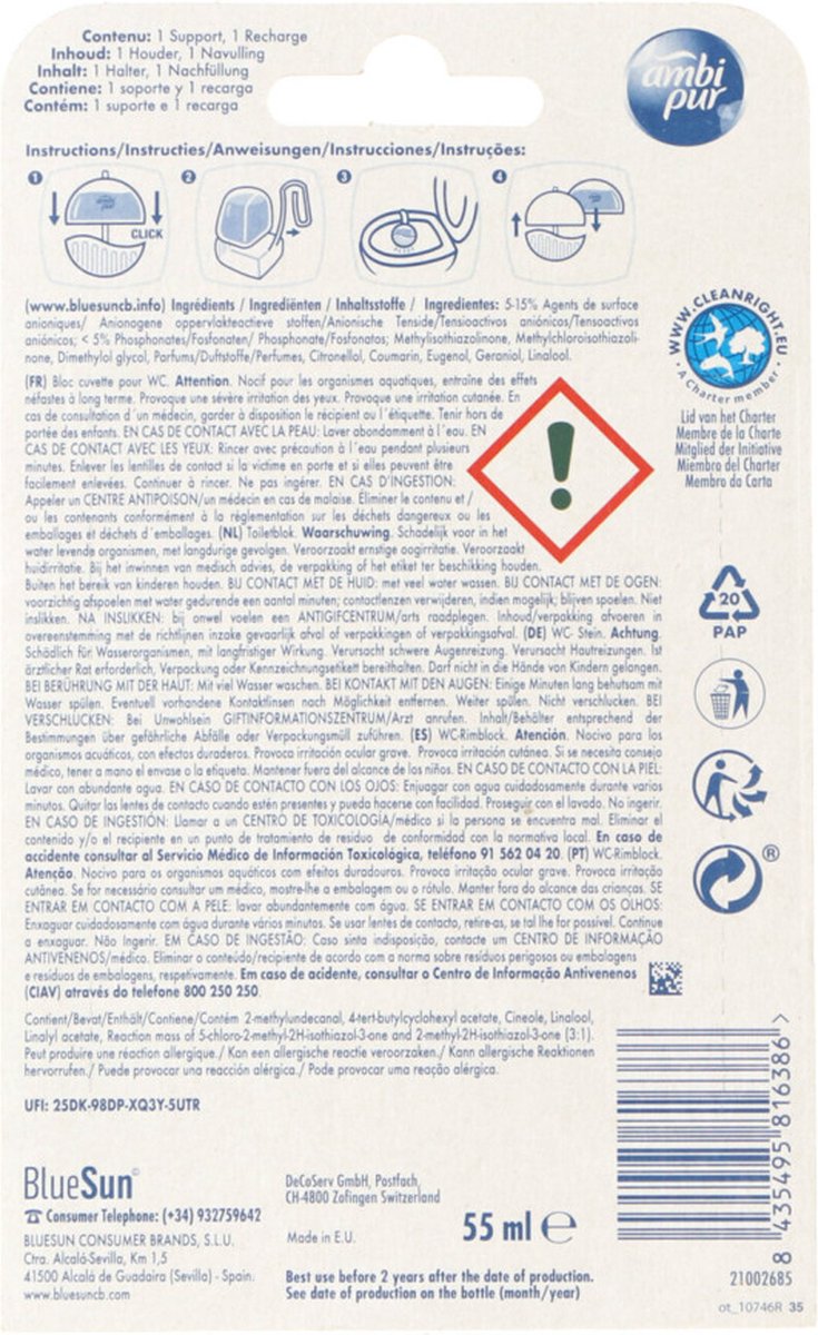 Goedkoopste 6x Ambi Pur Toiletblok Starterkit 5in1 Lavender & Rosemary