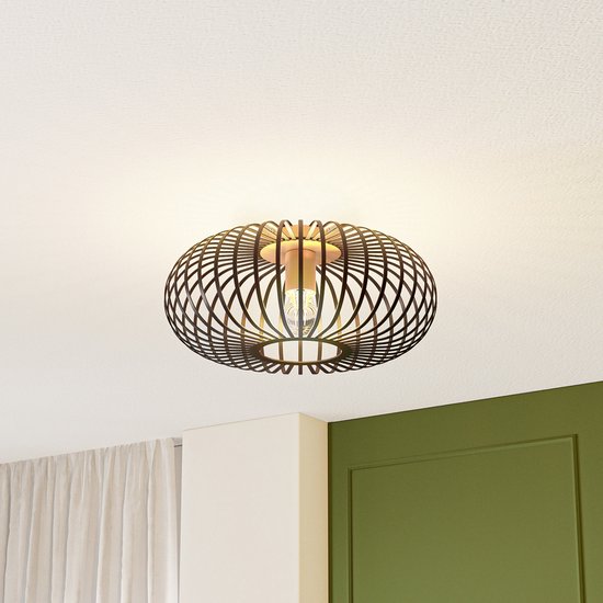 Plafondlamp 75236: Modern, Stof, Metaal, Wit Plafondlamp 75236: Modern, Stof, Metaal, Wit