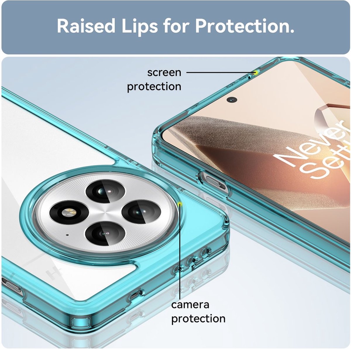 Mobigear Hoesje geschikt voor OnePlus 13 Telefoonhoesje Hardcase | Mobigear Crystal Backcover | 13 Case | Back Cover - Blauw