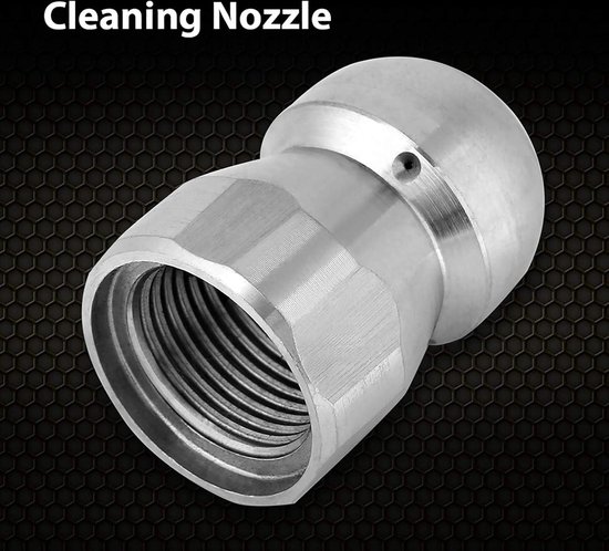 3/8 Hogedrukreiniger Afvoerslang Rioolreinigingspijp met Roestvrijstalen Penetrator Nozzle, Reflector en Rocket Jet voor Riool- en Rioolreiniging Pipe Cleaner