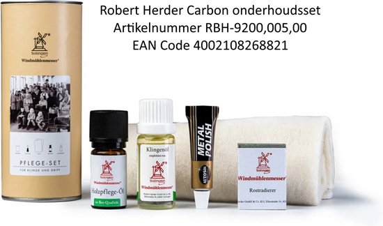 Robert Herder Boscher Koolmes - Oogstmes - Carbonstaal - Lemmet 208 mm - Heft Beukenhout van Robert Herder — afbeelding 5