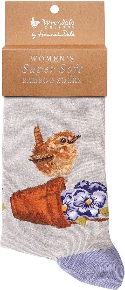 Wrendale Sokken - Vogel - 'Pottering About' Wren Socks