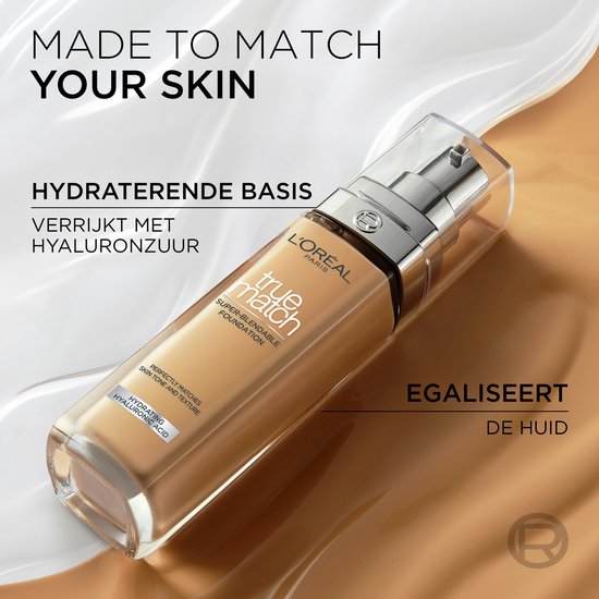 L’Oréal Paris True Match Foundation - 5D/W - Natuurlijk Dekkende Foundation met Hyaluronzuur en SPF 16 - 30ml - Vegan