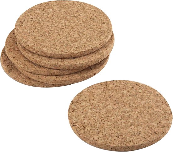FülleMore Set Van 6 Ronde Glazen Onderzetters Van 9,8 Cm Met Houder Hittebestendige Siliconen Onderzetters Onderzetters Voor Drankjes Antislip Onderzetters Voor Glazen