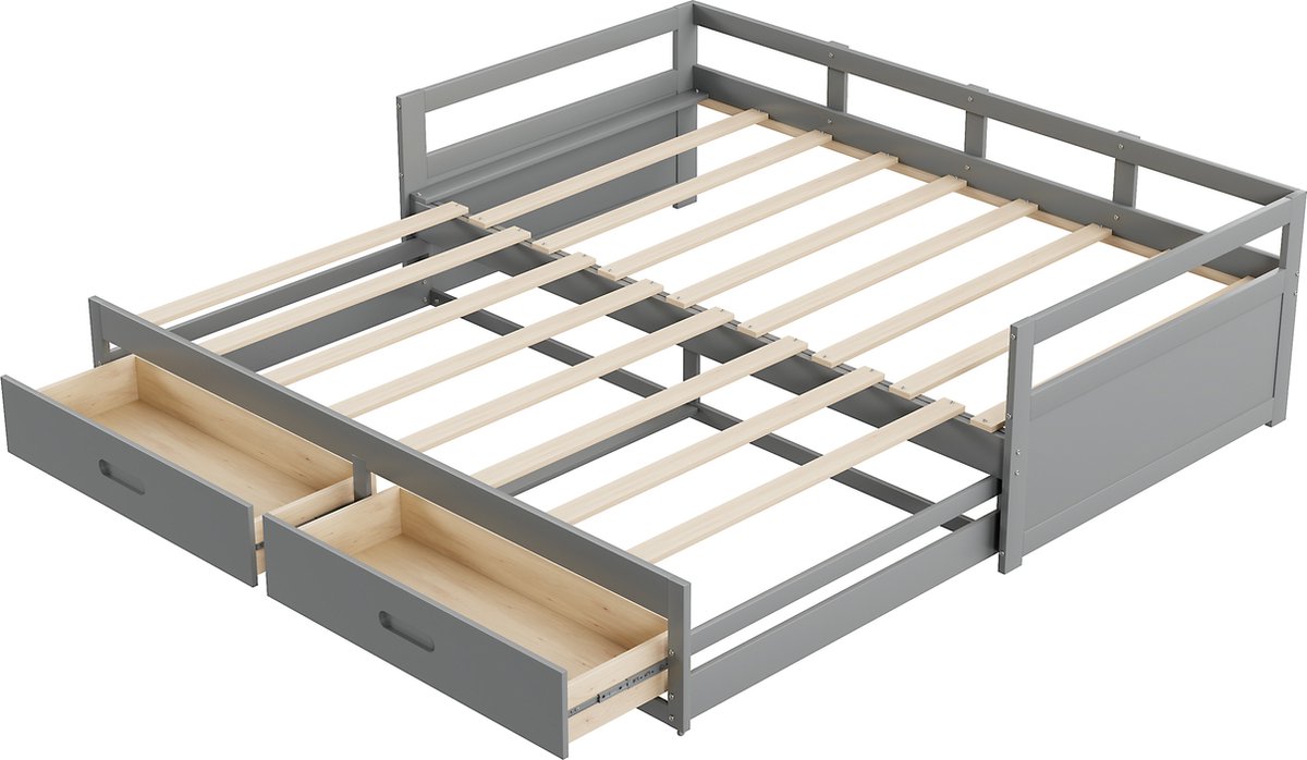 Gotagee Slaapbank Uittrekbaar 90x200cm eenpersoonsbed tweepersoonsbed met Lade Jeugdbed