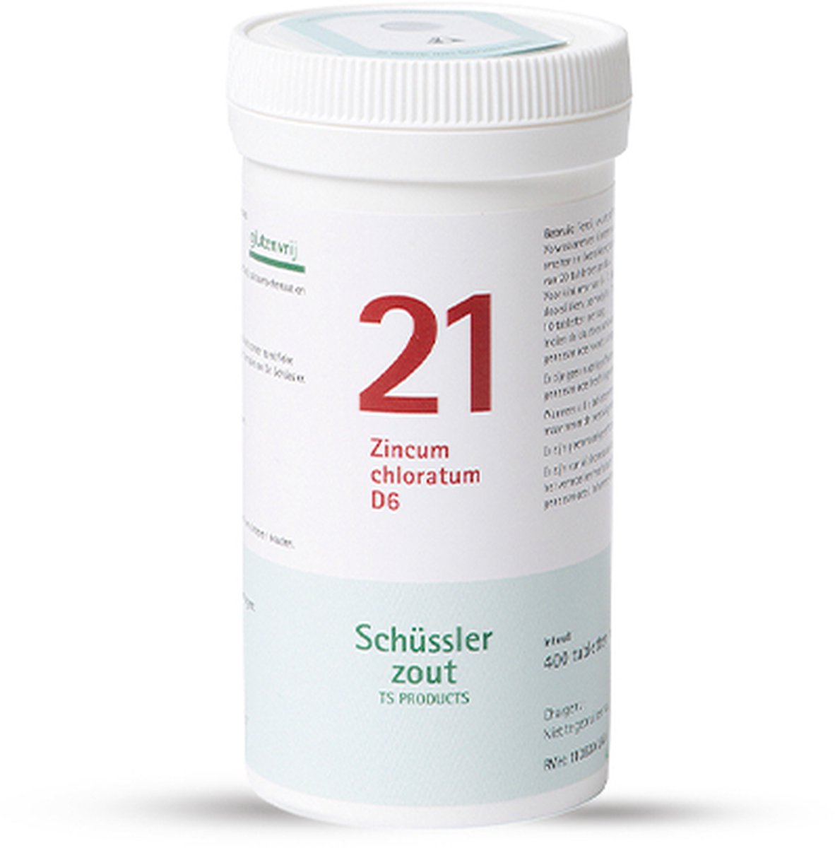 Pfluger Schussler Zout nr 21 Zincum Chloratum D6 - 1 x 400 tabletten