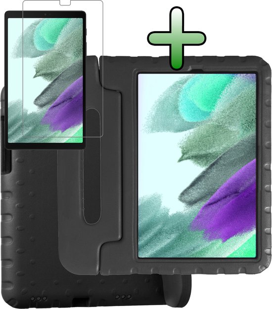Coque pour Samsung Galaxy Tab A7 Lite, étui Kinder, résistant aux chocs, avec protection d'écran - Étui adapté aux enfants, adapté pour Samsung Tab A7 Lite, étui Kids - Zwart