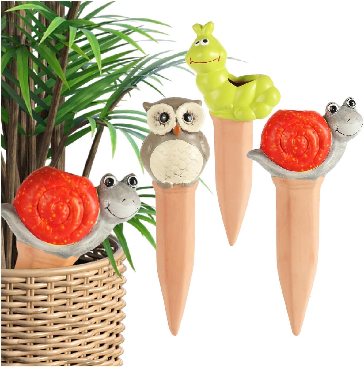 Automatische Bewatering voor Kamerplanten - Waterdispenser met Kleikegels en Hydrospikes (Set van 3)