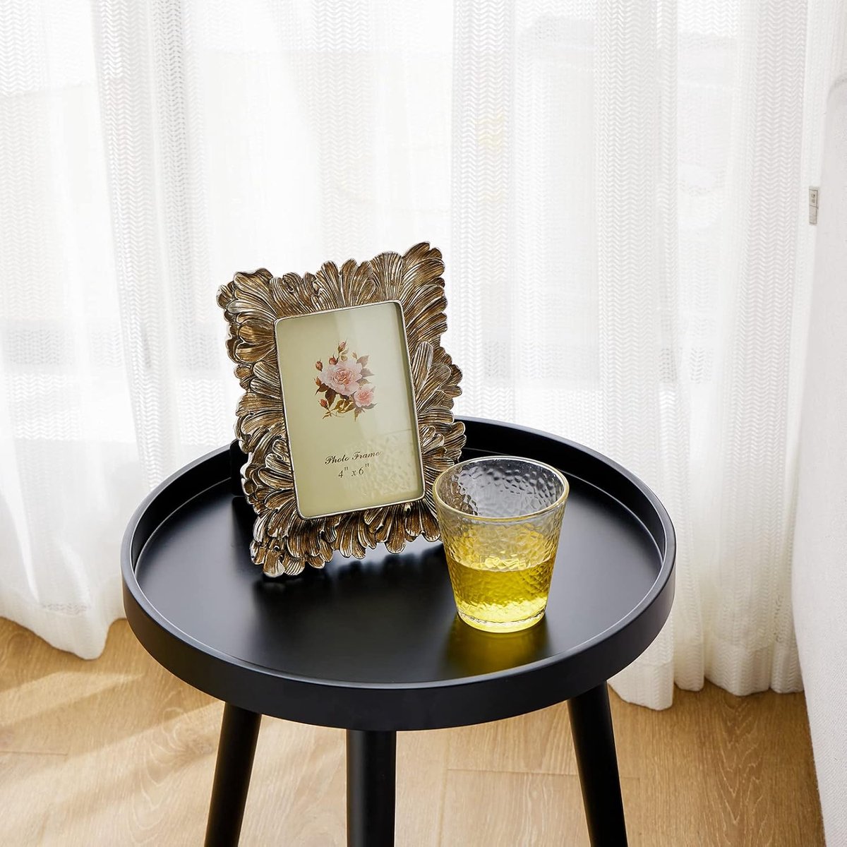 HuiDao Ronde bijzettafel, kleine drinktafel voor kleine ruimtes