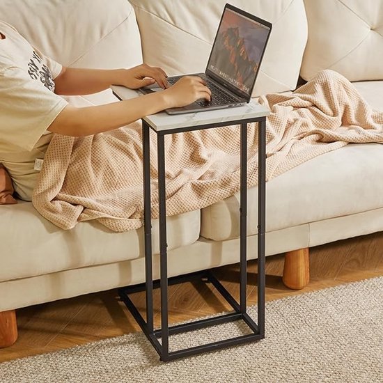 Woltu Bijzettafel, koffietafel, salontafel, nachtkastje, bedtafel of laptoptafel, set van 2, 45 x 25 x 63,5 cm(b x d x h) metalen frame, blad van MDF, donkerbeuken Woltu Bijzettafel, koffietafel, salontafel, nachtkastje, bedtafel of laptoptafel, set van 2, 45 x 25 x 63,5 cm(b x d x h) metalen frame, blad van MDF, donkerbeuken