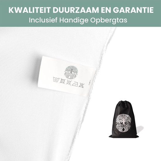 Witte statafelrok met waslabel en zwarte opbergtas met logo.