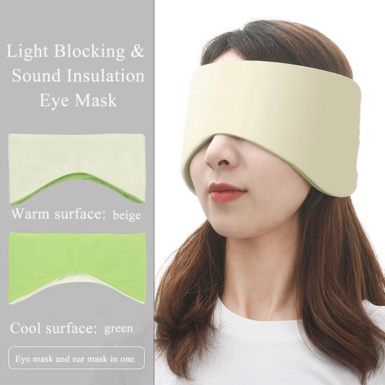 Slaapmasker voor dames en heren, dubbelzijdig bruikbaar slaapmasker, zijde, slaapbril, comfortabele slaap voor thuis en op reis