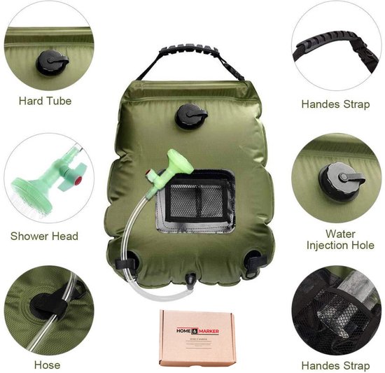 Home & Marker - Camping Douche - Douchezak - Tuindouche - Buitendouche - Campingdouche - Buiten Douche - 20 Liter - SHOWDY van Merkloos — afbeelding 2