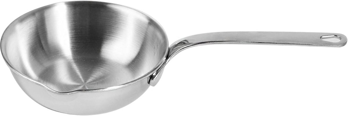 Mini eierpan 13 cm - Roestvrijstalen Omeletpan met Schenktuit