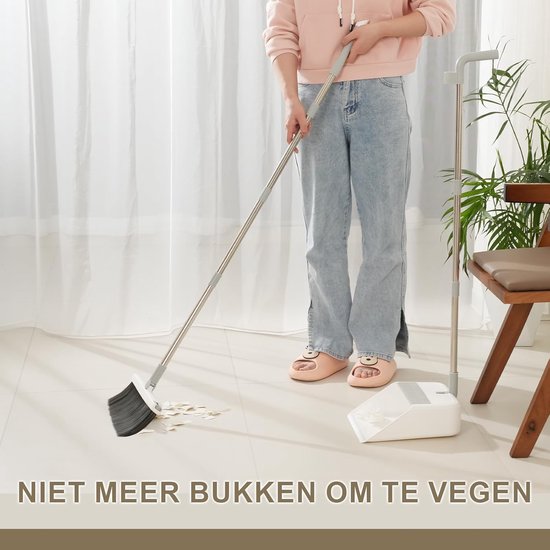 Stoffer en Blik met Lange Steel 180° Roterende Bezem en Stofpan Combo van Merkloos	 — afbeelding 4