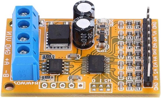 R4AVA07 7-kanaals Analoge Spanningsverzamelaar, Modbus RTU ADC, 0-10V Meetbereik, 8-24V Werkspanning, 45x30x15mm R4AVA07 7-kanaals Analoge Spanningsverzamelaar, Modbus RTU ADC, 0-10V Meetbereik, 8-24V Werkspanning, 45x30x15mm