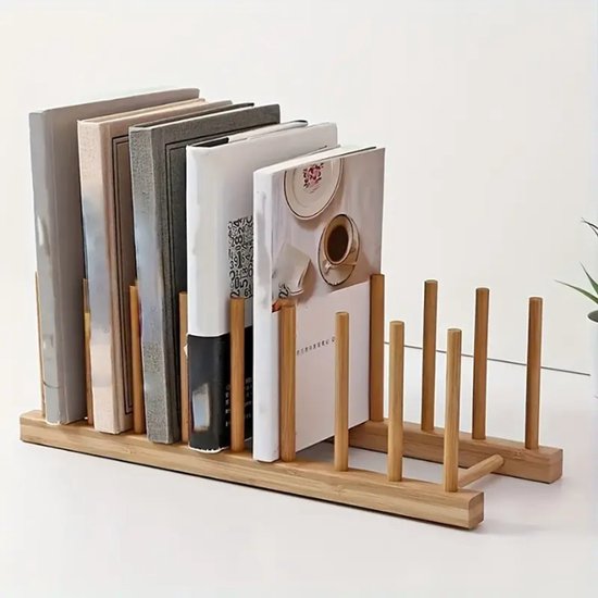 Opslag Rek voor Boeken en Platen - Boeken Opslag - Opslagrek - Vinyl Standaard - Opslagrek Vinyl - Presentatie Boeken en Platen - Hout