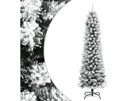 vidaXL - Arbre de Noël artificiel - avec - neige - étroit - 240 - cm - PVC - et - PE