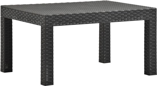 vidaXL Loungeset 2-delig - Antraciet - Rattanlook Tuinstoel - Lounge Set - Buitentijd - Relaxen - Tuinset