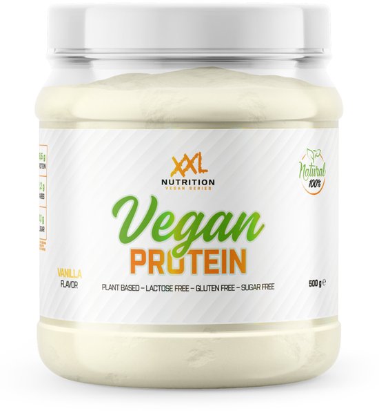 XXL Nutrition - Vegan Protein - Tot 20 Gram Eiwit - Eiwitshake, Erwten Eiwit Isolaat - Eiwitpoeder, Proteďne - 100% Natuurlijk & Plantaardig - Diverse Smaken - Vanille - 500 gram (20 shakes)
