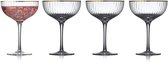 Lyngby Glas - Verre à champagne Palermo bord doré (lot de 4) - Verres à vin