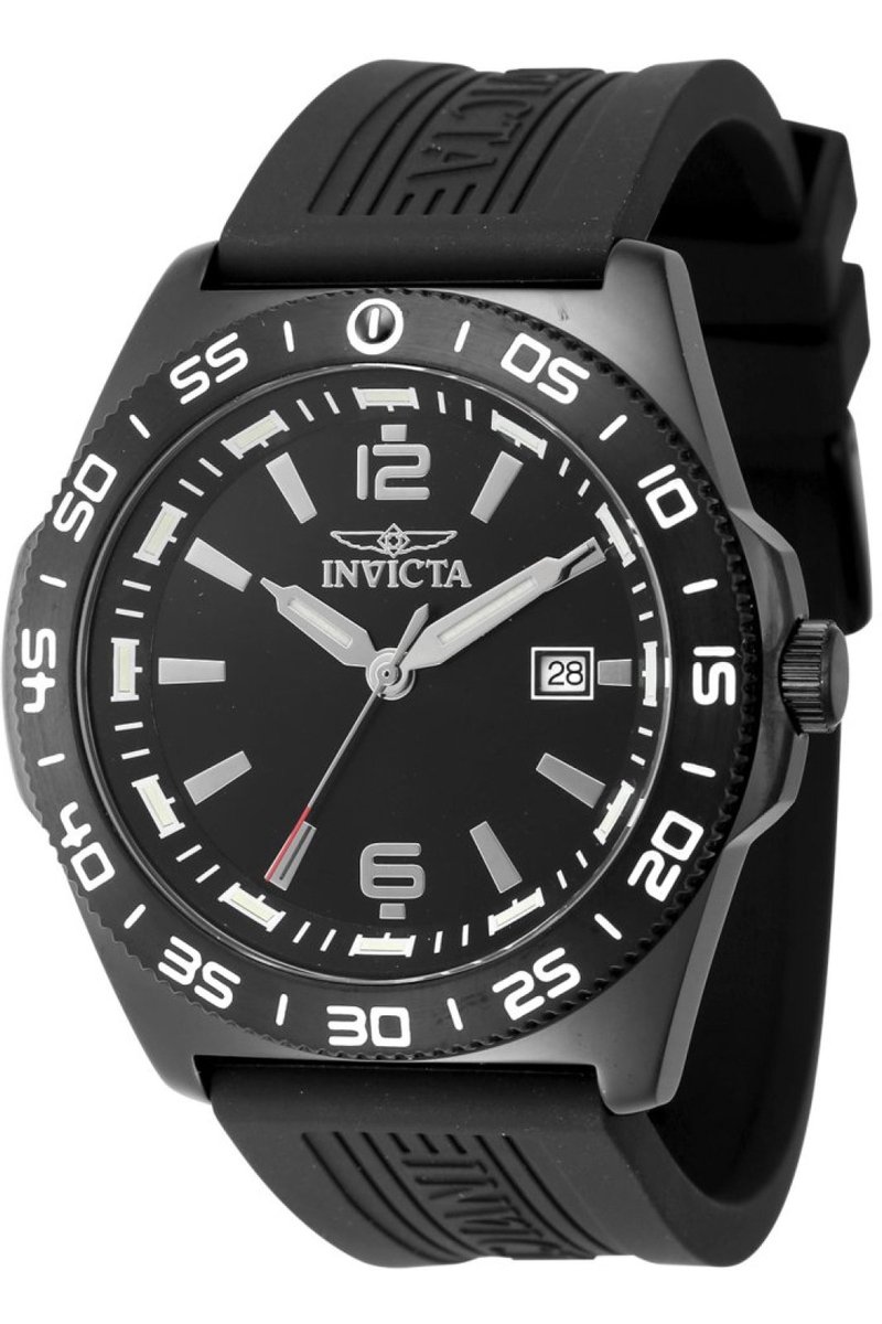 Invicta Coalition Forces 48342 Heren Horloge - Waterdicht - Analoog - Quartz Uurwerk - Roestvrij Staal met zwarte Wijzerplaat - 45mm