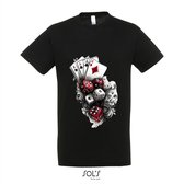T-Shirt 1-187 Pokergame2 - M, Zwart