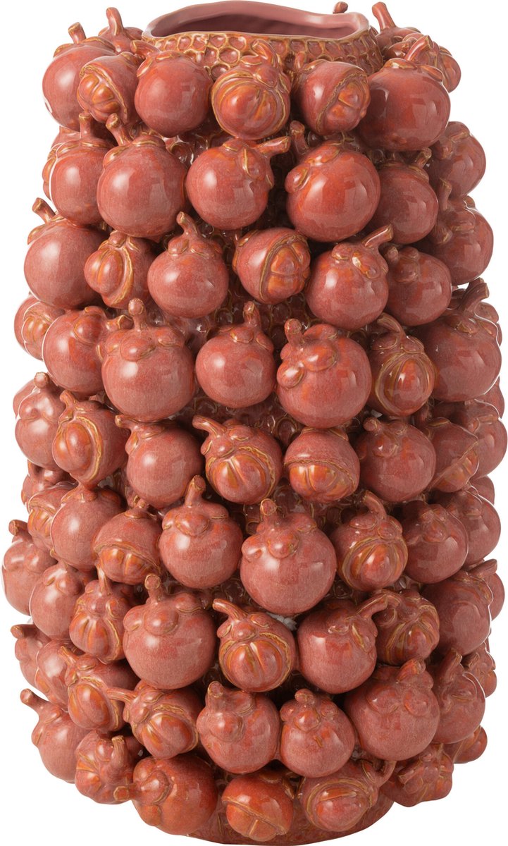 J-Line vaas Botanica - keramiek - koper/roze - large - 49 cm hoog Paars