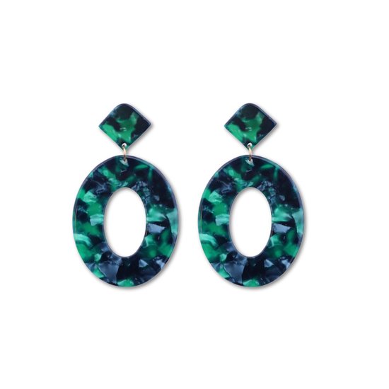 Boucles d'oreilles clips Rondes Vert - Boucles d'oreilles Dames