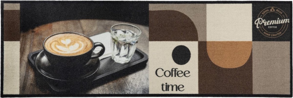 MD Entree - Keukenloper - Vloerkleed - Machinewasbaar - Cook & Wash - Cappuccino - 50 x 150 cm