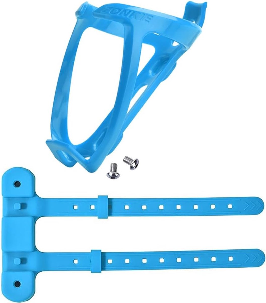 JGS ® Fietsflessenhouder voor waterflessen, ook geschikt als babyflessenhouder voor kinderwagen, eenheidsmaat, vele kleuren zijn verkrijgbaar (blauw)