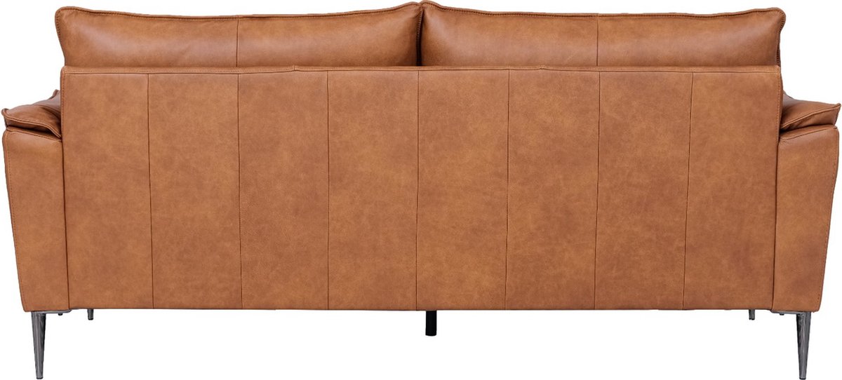 3-Zits Bank Tan - Metaal/Leer - 195x90x88cm - Soul