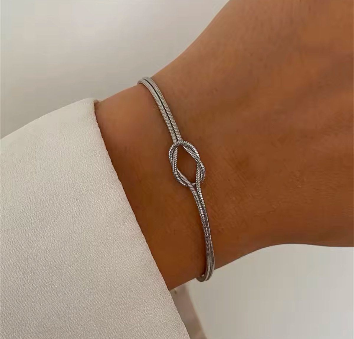 Aloha Tennisarmband cadeau-idee heren dames verstelbaar staal, Eén maat, Roestvrij staal, Zonder steen