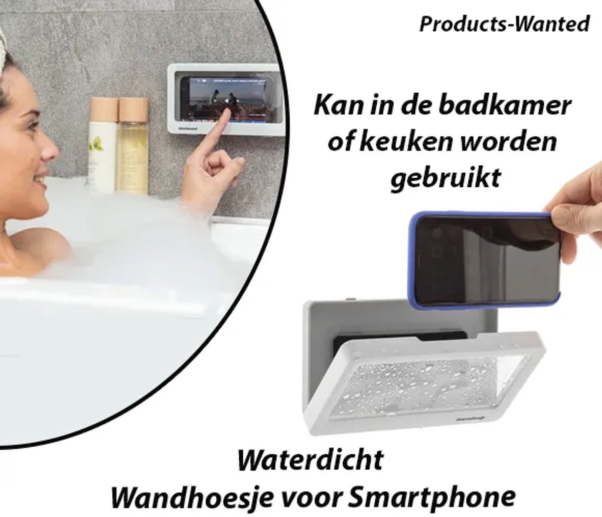 2-Stuks Waterdicht Wandhoesje voor Smartphone