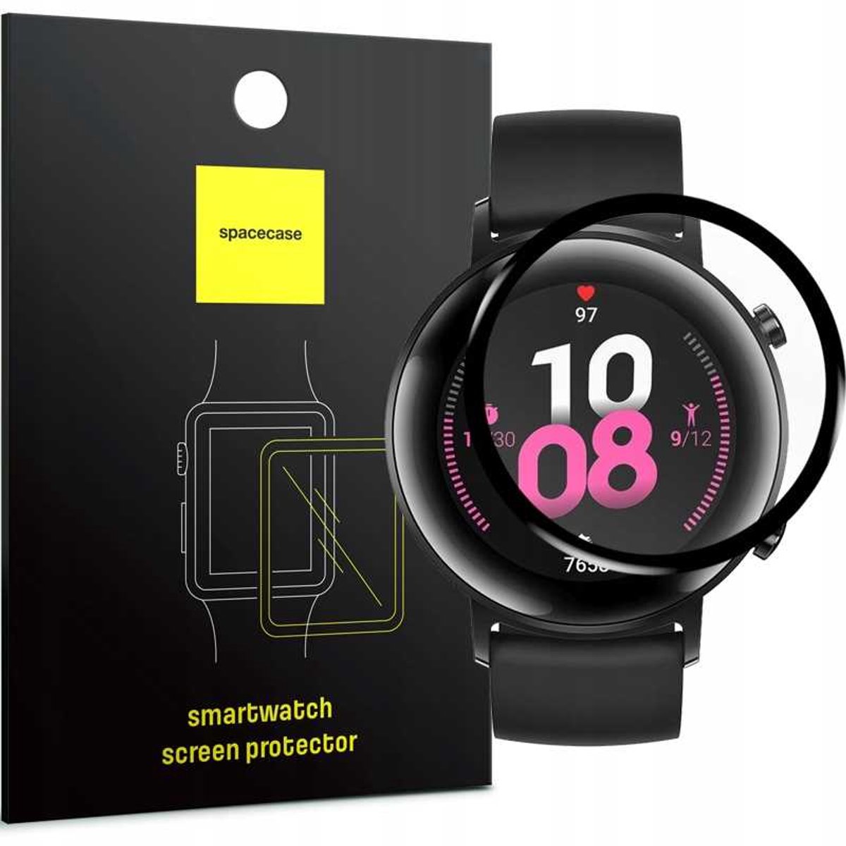 Spacecase Gehard Glas Voor Huawei Horloge Gt 2 42Mm Hybride Beschermende