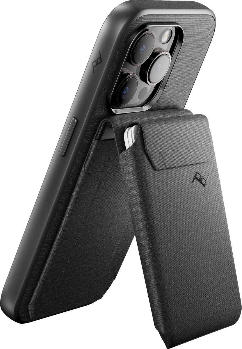 Peak Design Mobile Wallet Stand | Kleur charcoal | Pasjeshouder voor je smartphone en standaard in één