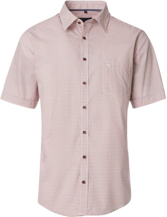 Chemise à manches courtes Casa Moda imprimée Oranje - Taille 4XL - Homme - Chemises décontractées