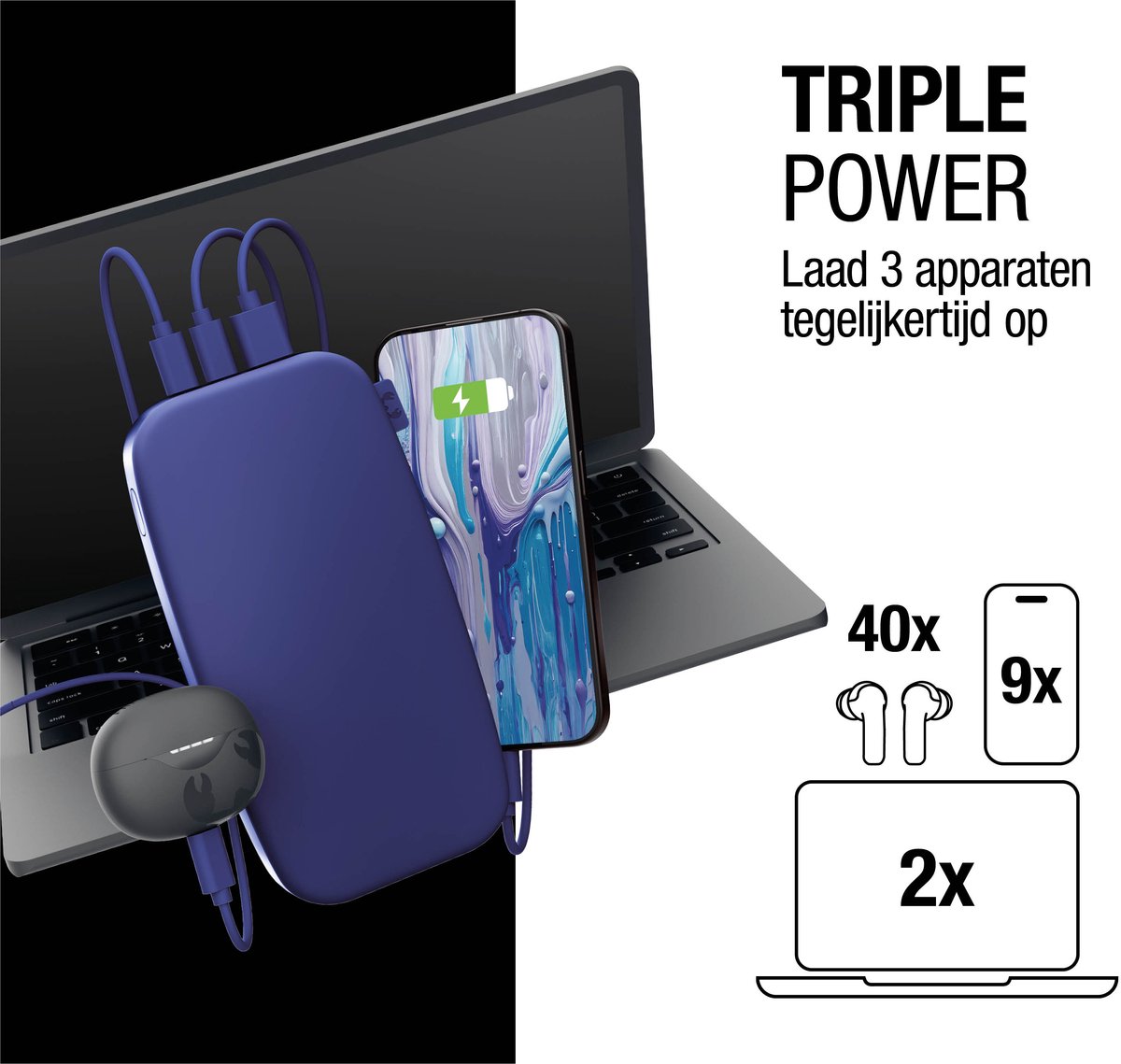Fresh 'n Rebel Powerbank 27000 mAh - Krachtige Powerbank - afbeelding 3