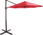 SORARA Roma Basic Zweefparasol - Rood - Ø330cm - Incl Kruisvoet